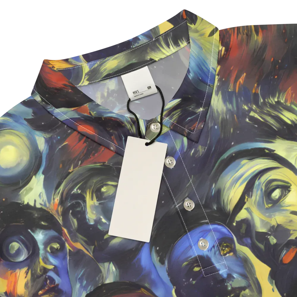 Cosmic Visages on Men's Slim Fit Polo Shirt — Product details