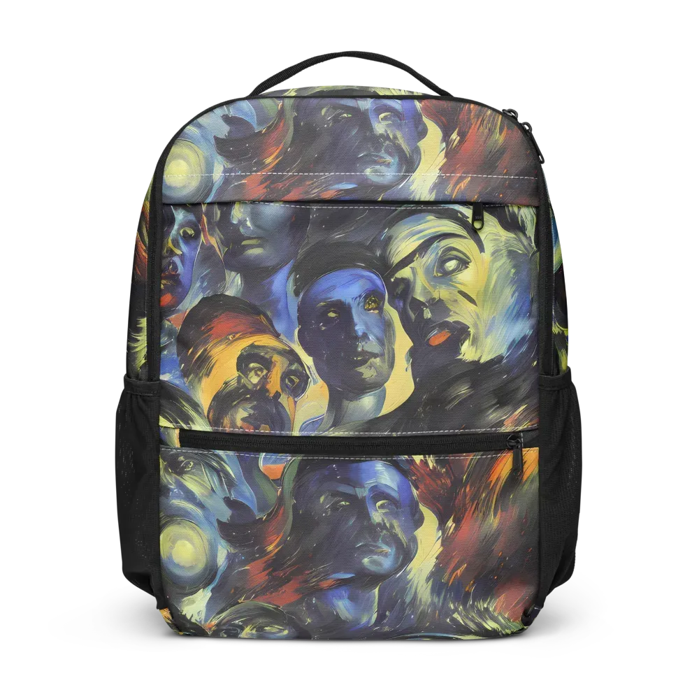 Cosmic Visages on Utility Backpack — Front