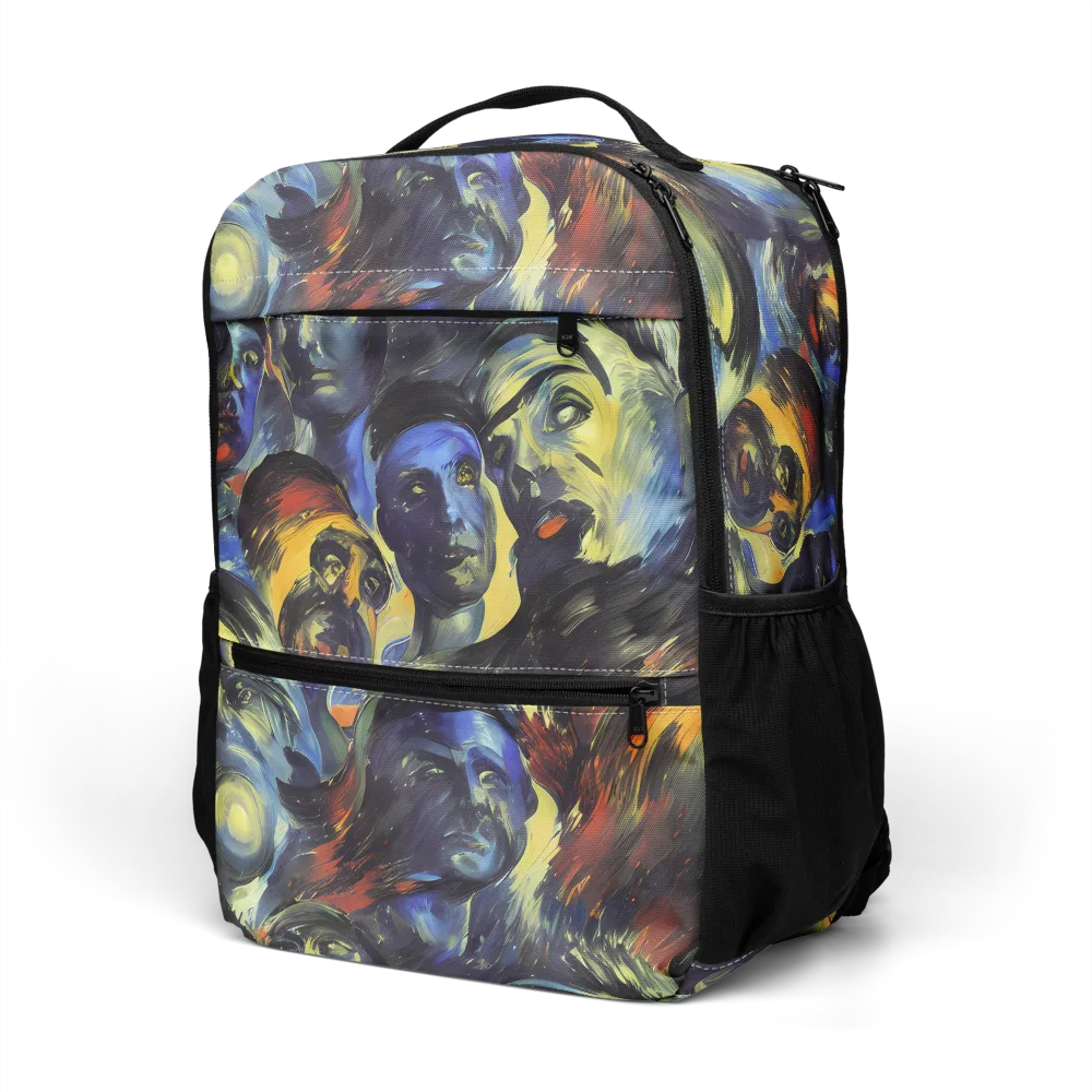 Cosmic Visages on Utility Backpack — Left Front