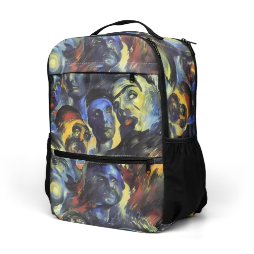 Cosmic Visages on a Utility Backpack