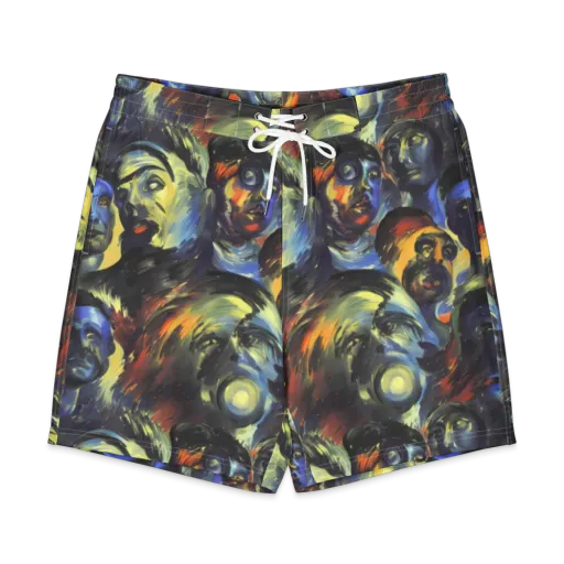 Cosmic Visages on a Men's Board Shorts