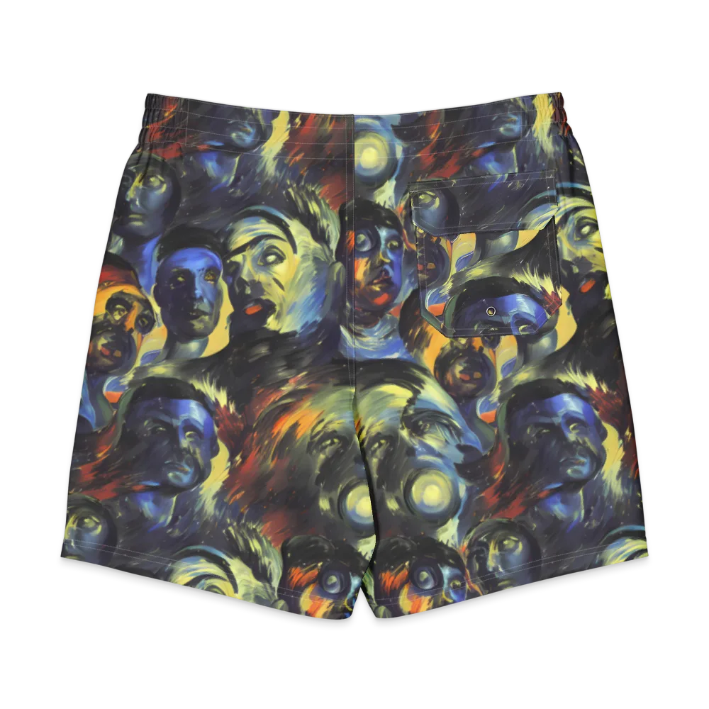 Cosmic Visages on Men's Board Shorts — Back