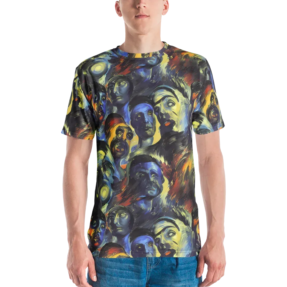 Cosmic Visages on Men's Crew Neck T-Shirt — Front