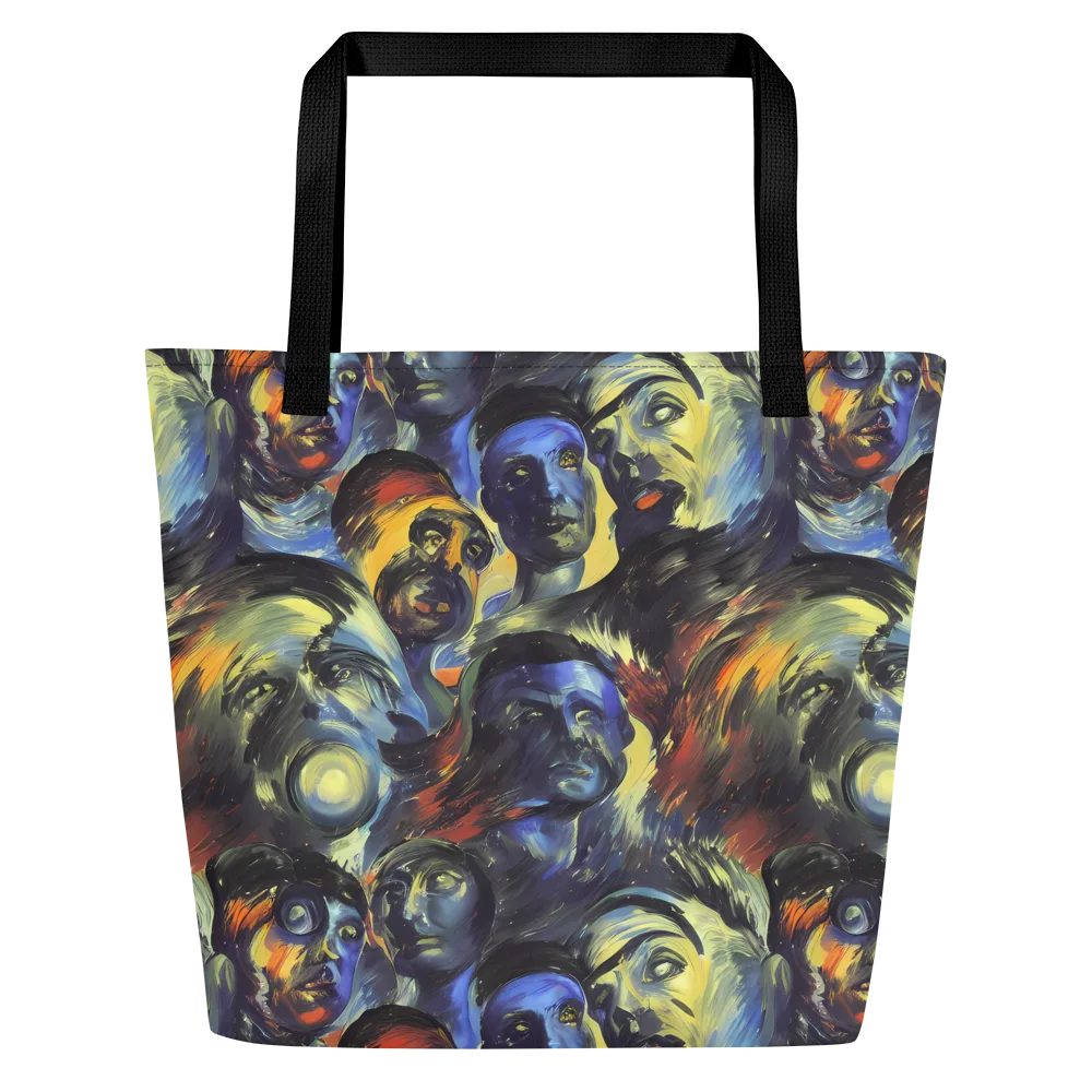Cosmic Visages on Large Tote Bag W/ Pocket — Front