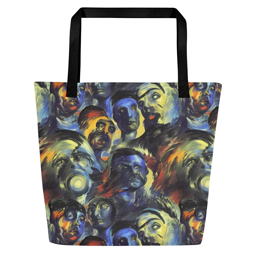 Cosmic Visages on Large Tote Bag W/ Pocket — Front