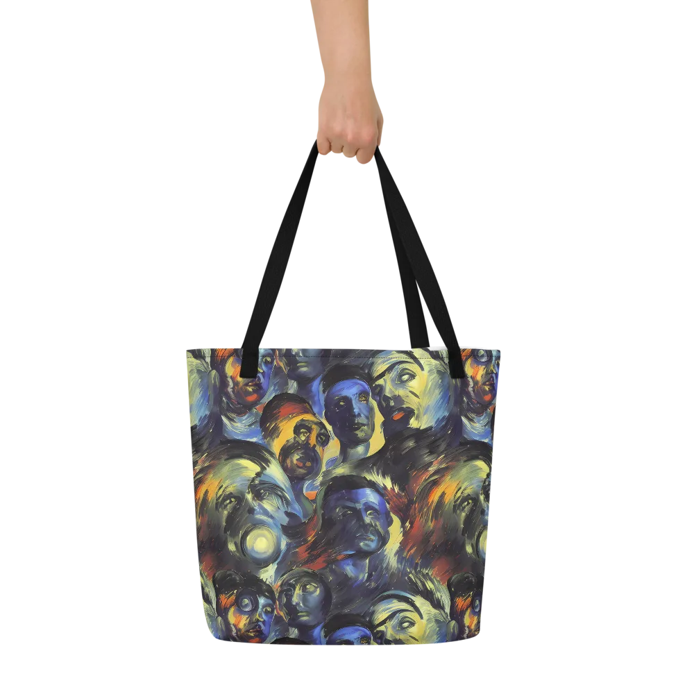 Cosmic Visages on Large Tote Bag W/ Pocket — Front