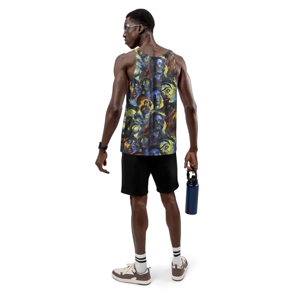 Cosmic Visages on Men's Tank Top — Back