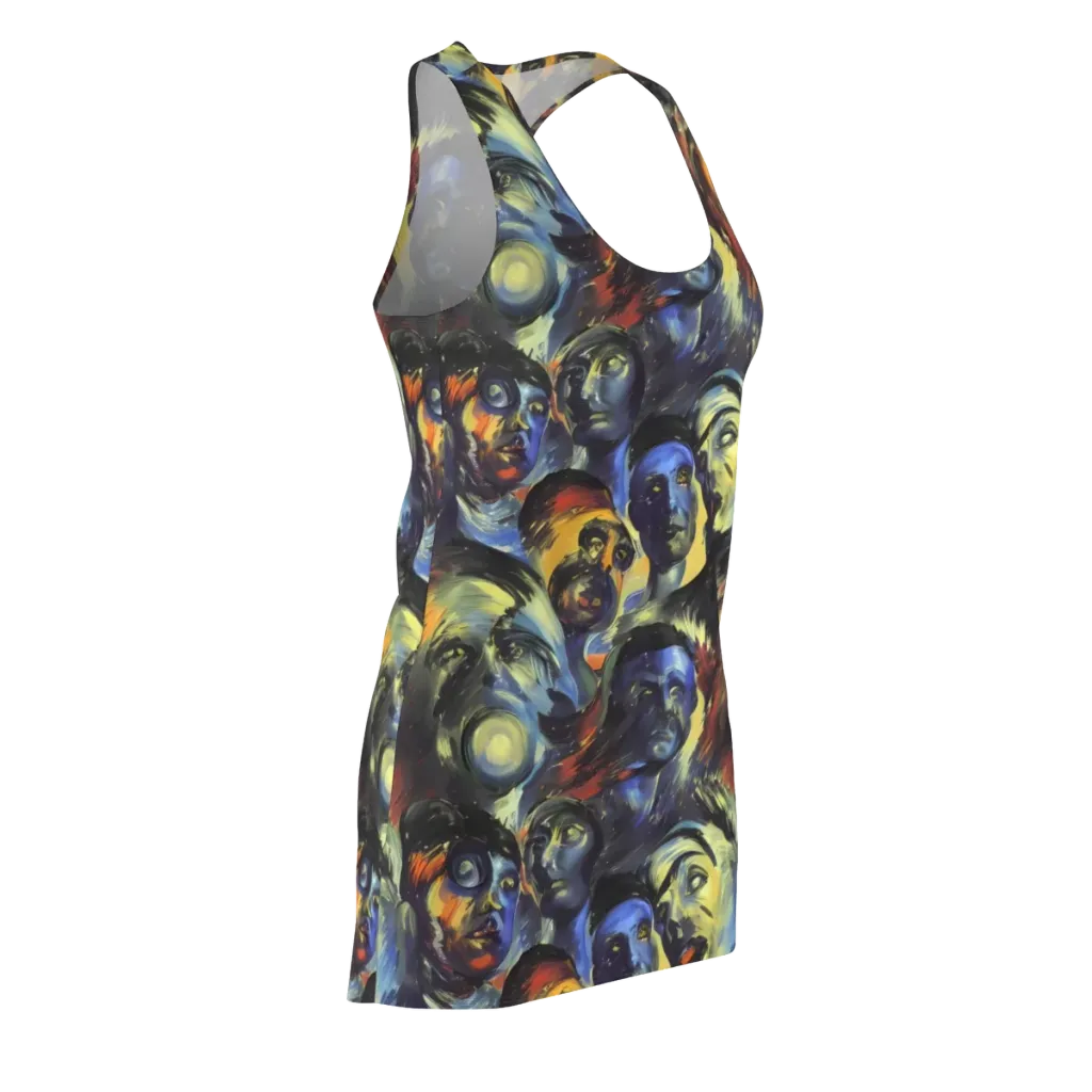 Cosmic Visages on Racerback Dress — Front Side