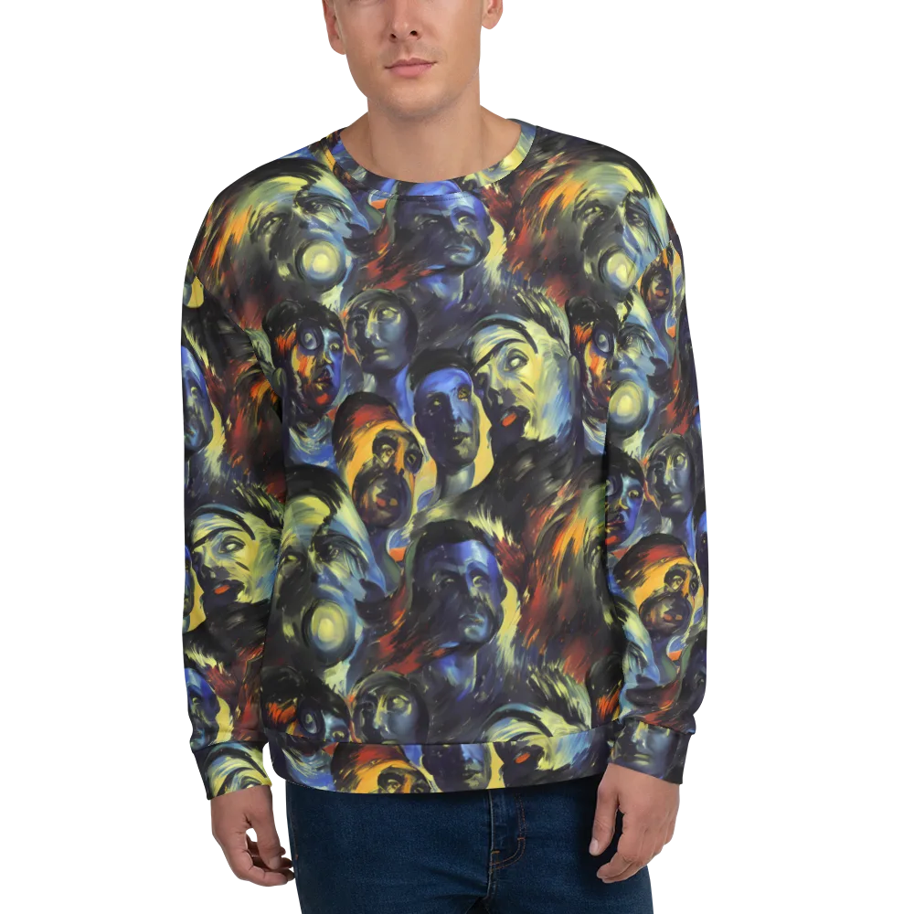 Cosmic Visages on Sweatshirt — Front