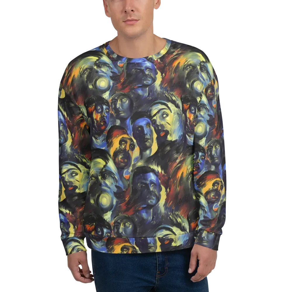 Cosmic Visages on Sweatshirt — Front