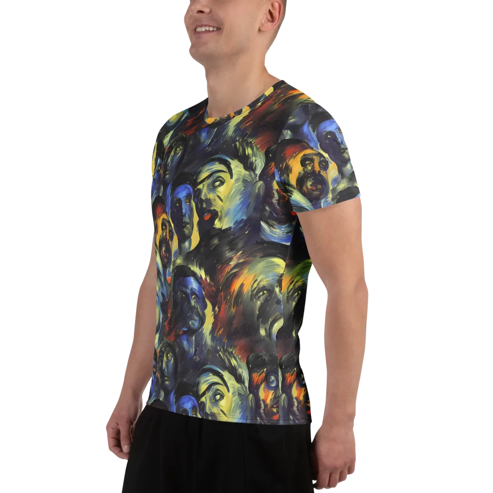 Cosmic Visages on Men's Athletic T-Shirt — Left