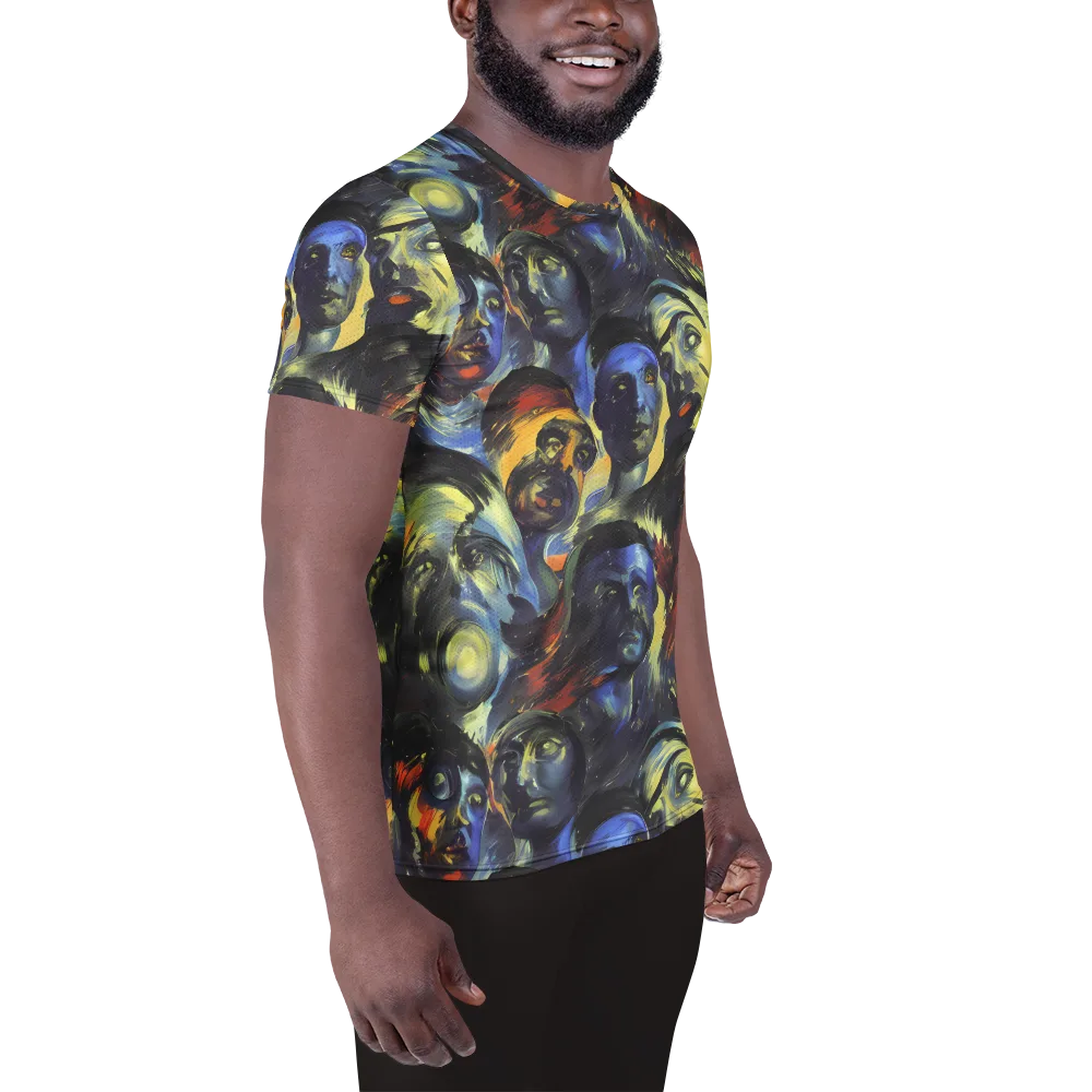 Cosmic Visages on Men's Athletic T-Shirt — Right