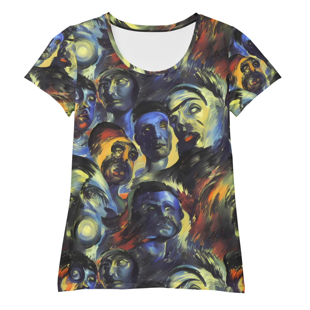 Cosmic Visages on Women's Athletic T-Shirt — Front