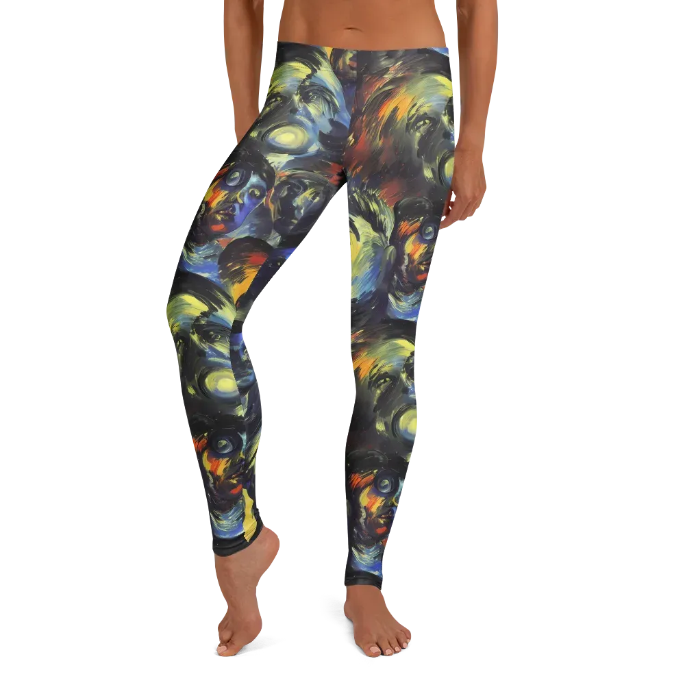 Cosmic Visages on Leggings — Front