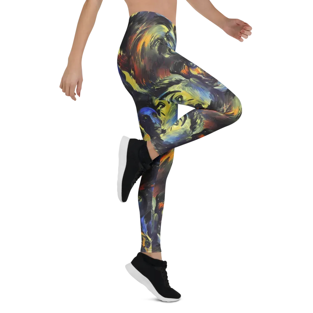 Cosmic Visages on Leggings — Right