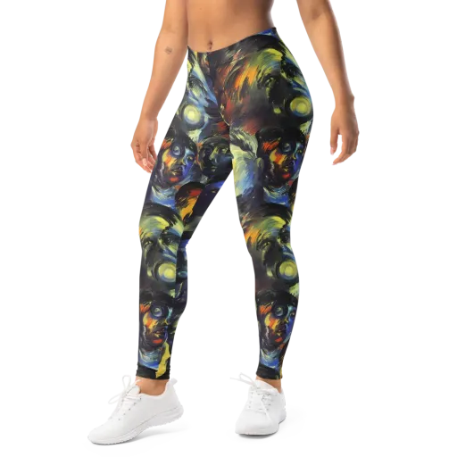 Cosmic Visages on a Leggings