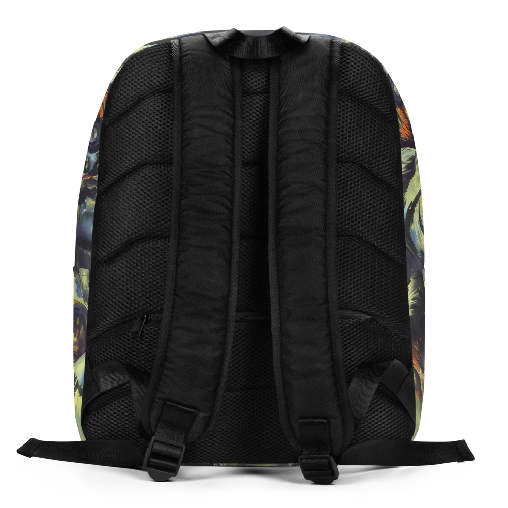 Cosmic Visages on Minimalist Backpack — Back