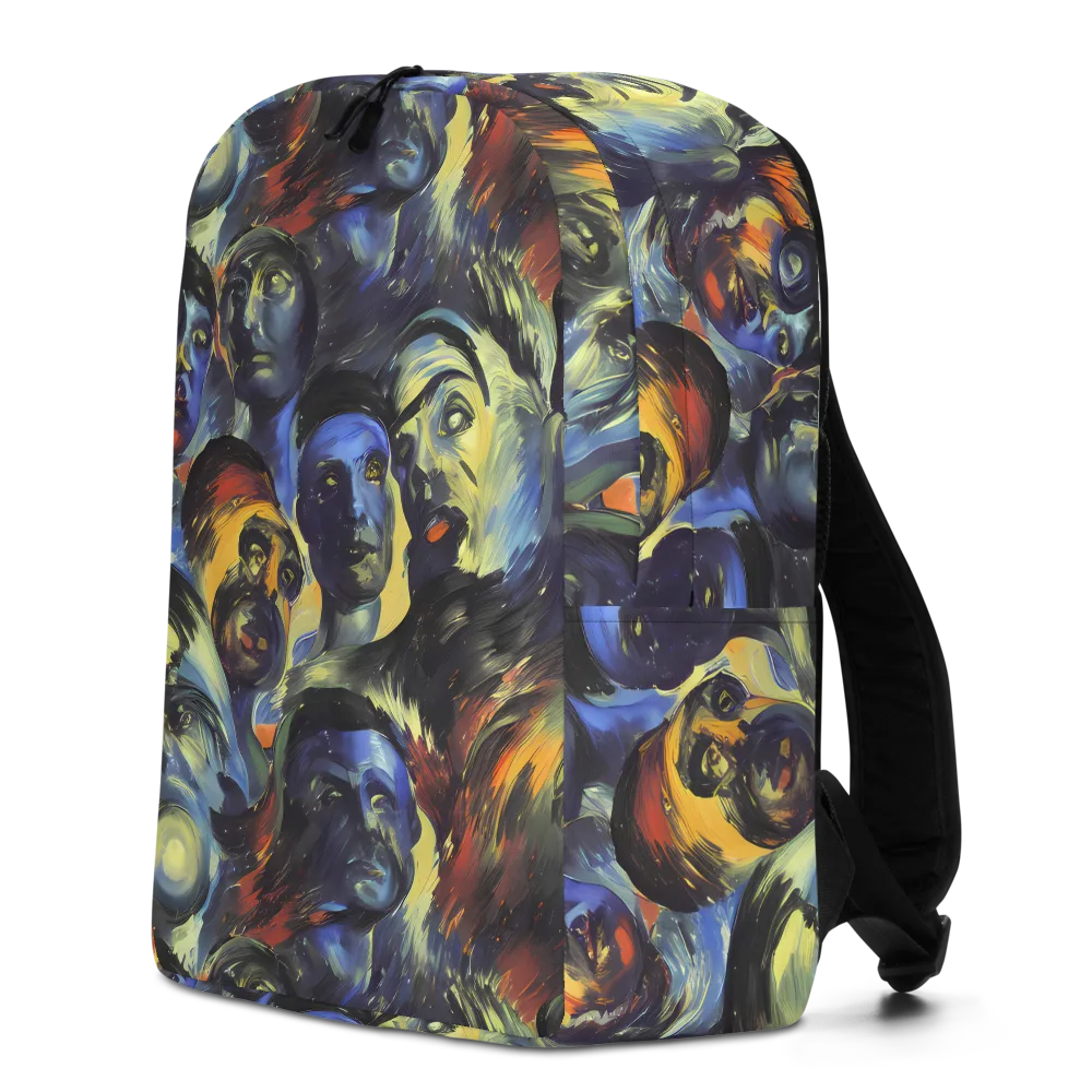 Cosmic Visages on Minimalist Backpack — Left