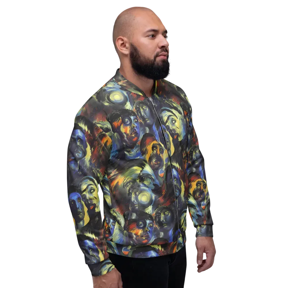 Cosmic Visages on Bomber Jacket — Right