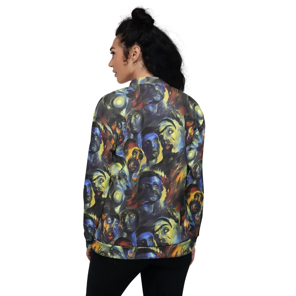 Cosmic Visages on Bomber Jacket — Back