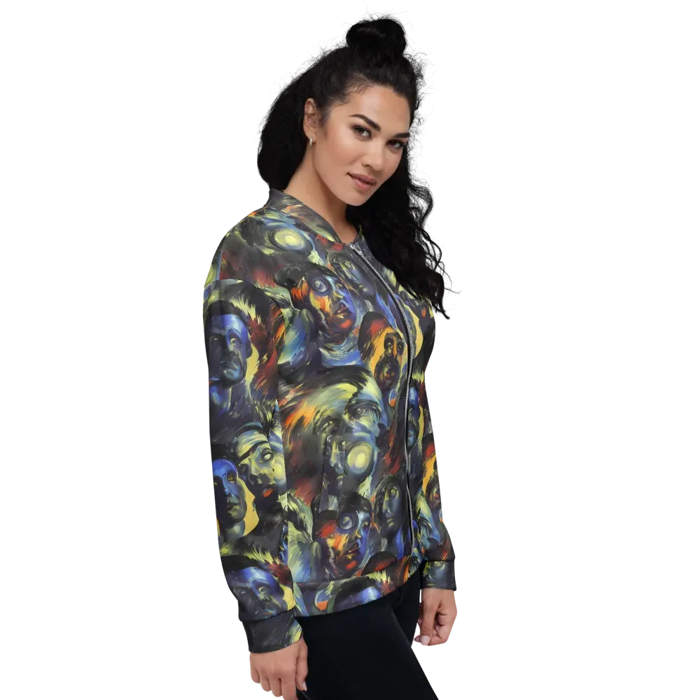 Cosmic Visages on Bomber Jacket — Right