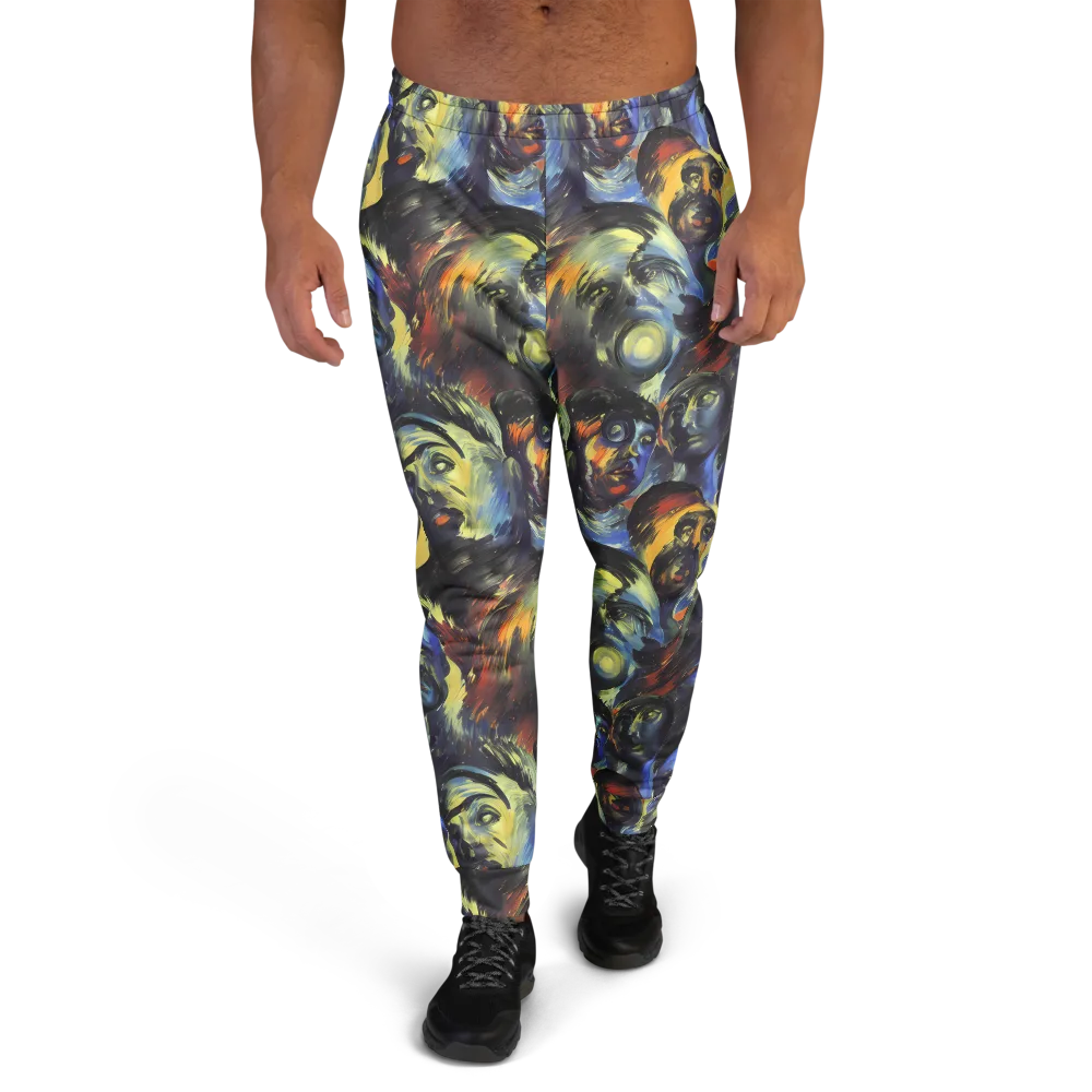 Cosmic Visages on Men's Joggers — Front