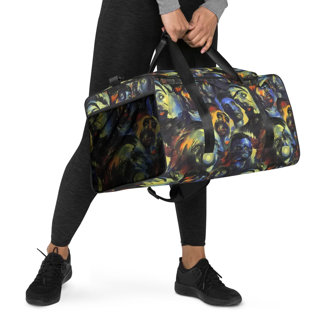 Cosmic Visages on Duffle Bag — Right Front