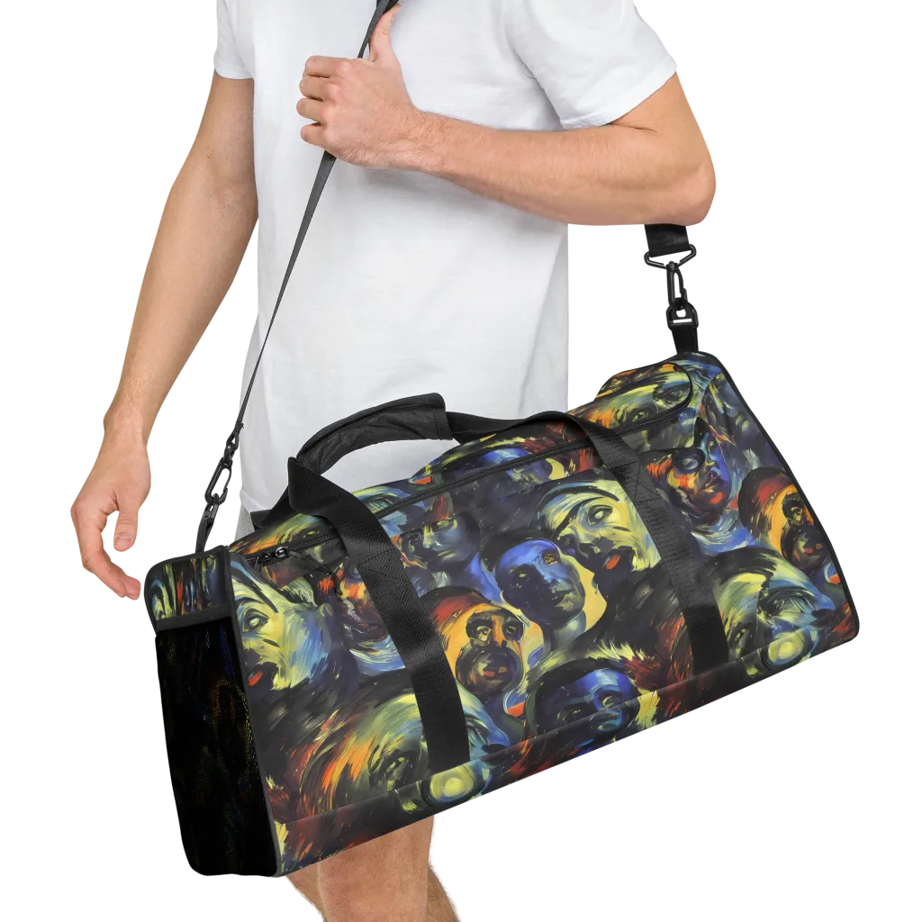 Cosmic Visages on Duffle Bag — Right Front
