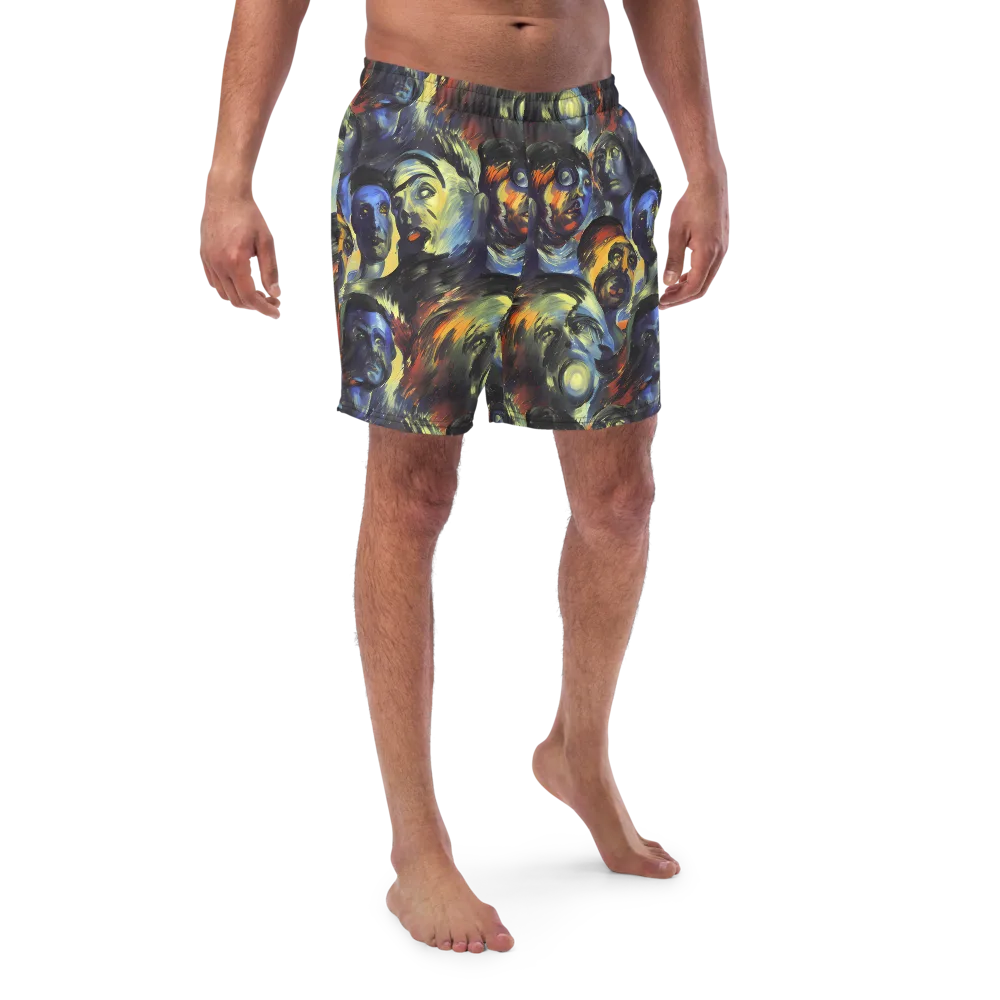 Cosmic Visages on Swim Trunks — Front