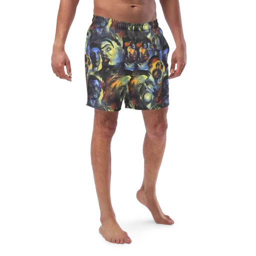 Cosmic Visages on a Swim Trunks