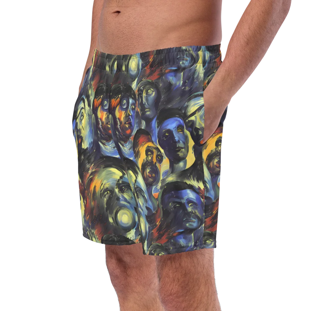 Cosmic Visages on Swim Trunks — Left Front