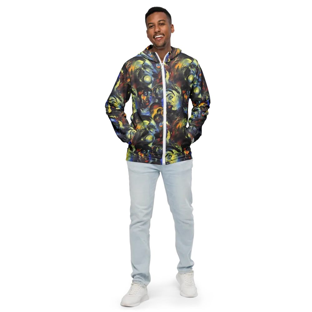 Cosmic Visages on Men's Windbreaker — Front