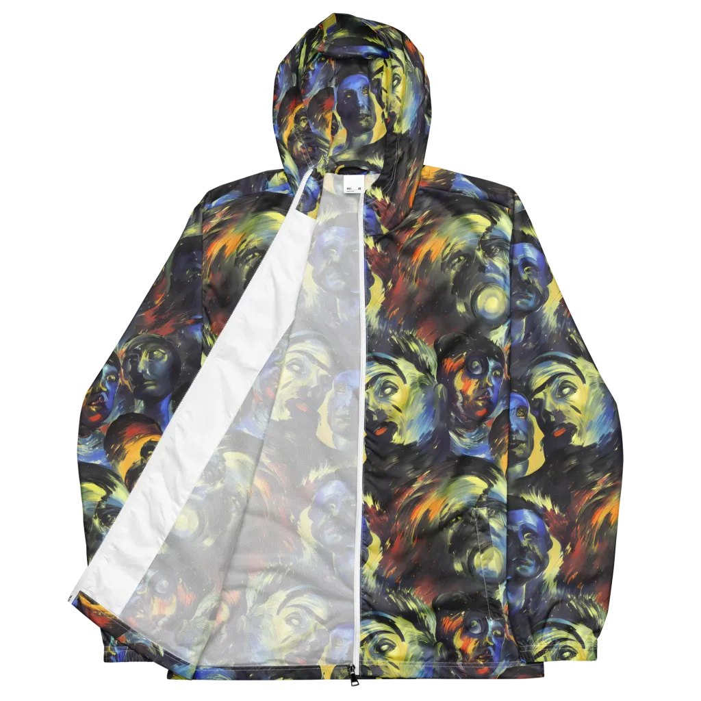 Cosmic Visages on Men's Windbreaker — Front