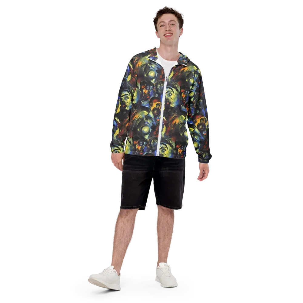 Cosmic Visages on Men's Windbreaker — Front