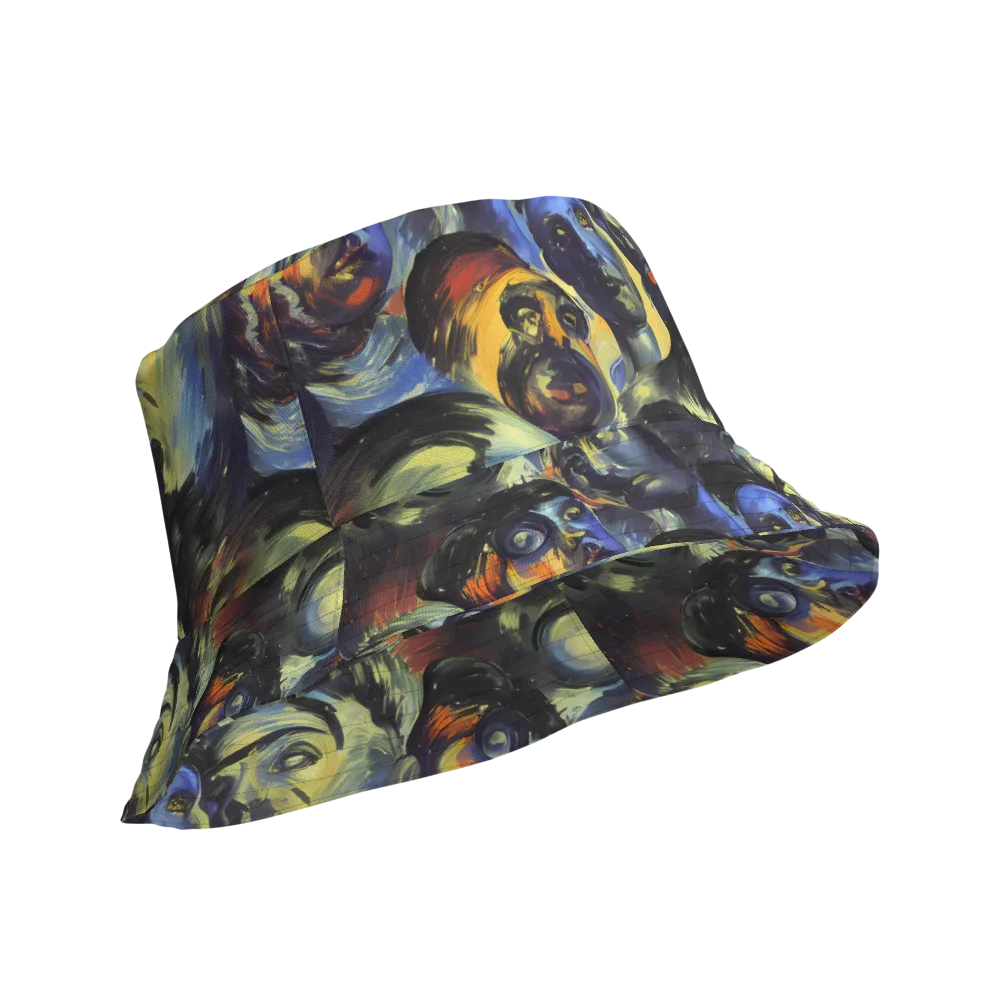 Cosmic Visages on Reversible Bucket Hat — Product details Outside