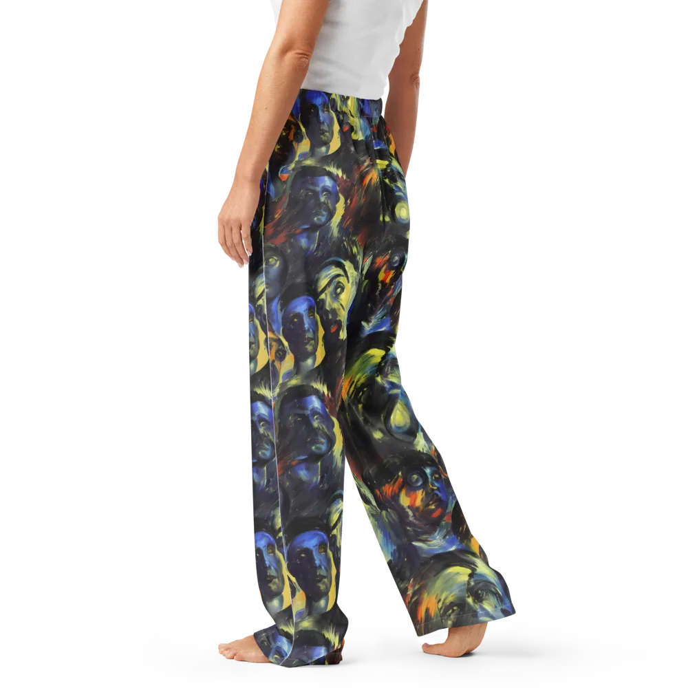 Cosmic Visages on Women's Pajama Pants — Left