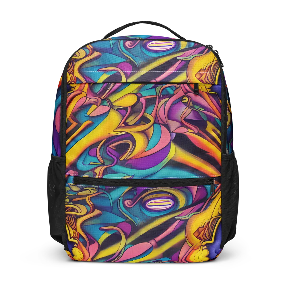 Pre-Raphaelite Wave on Utility Backpack — Front
