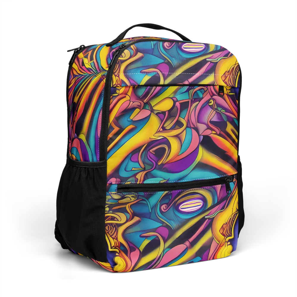 Pre-Raphaelite Wave on Utility Backpack — Right Front