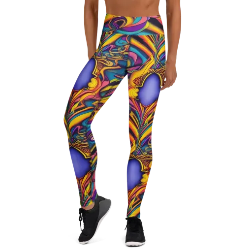 Pre-Raphaelite Wave on a Yoga Leggings