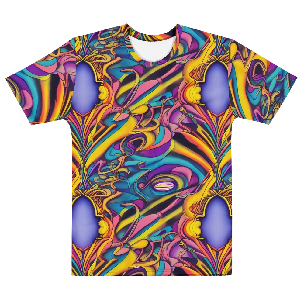 Pre-Raphaelite Wave on Men's Cotton Crew Neck T-Shirt — Front