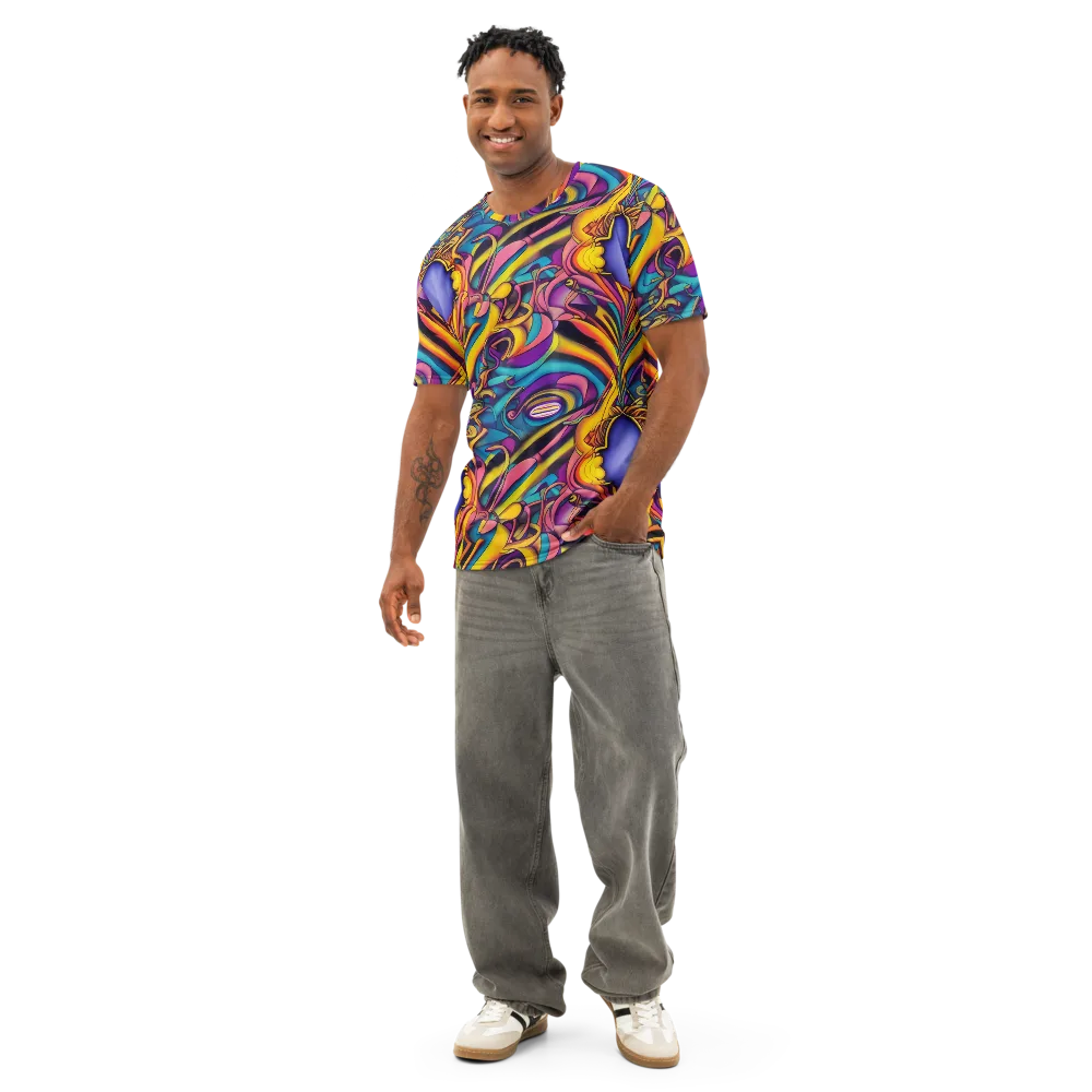Pre-Raphaelite Wave on Men's Cotton Crew Neck T-Shirt — Front