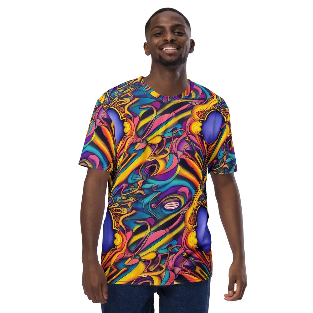 Pre-Raphaelite Wave on Men's Crew Neck T-Shirt — Front