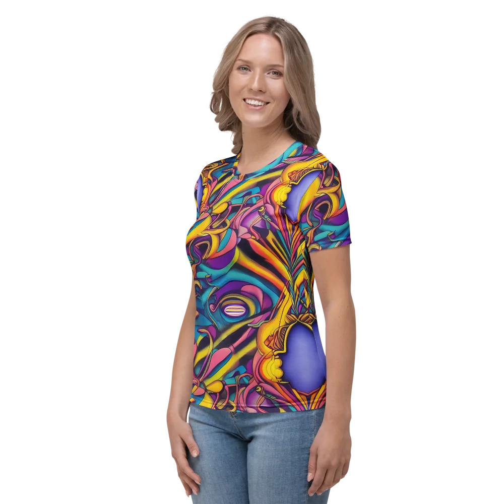 Pre-Raphaelite Wave on Women's Crew Neck T-Shirt — Left