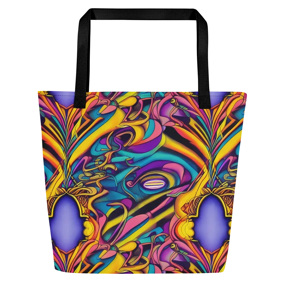 Pre-Raphaelite Wave on Large Tote Bag W/ Pocket — Front
