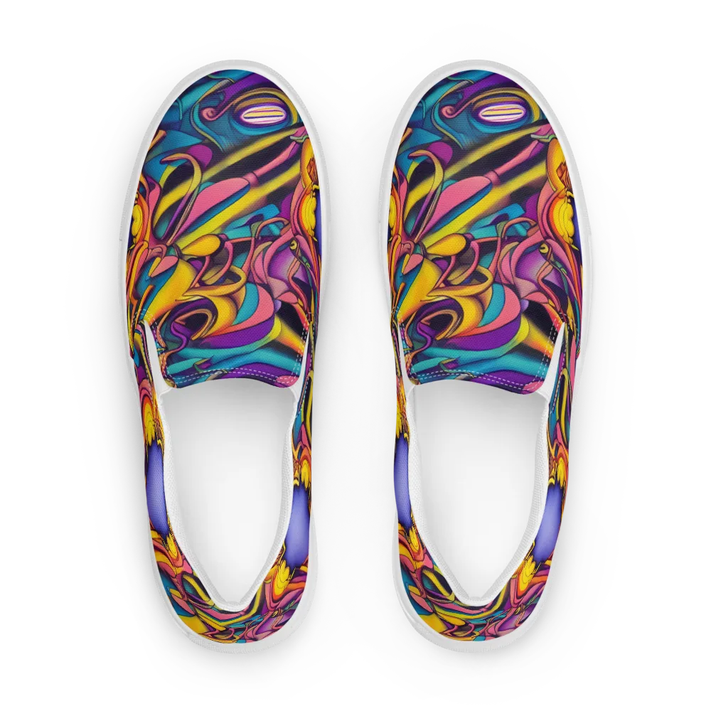 Pre-Raphaelite Wave on Women's Slip-On Canvas Shoes — Front