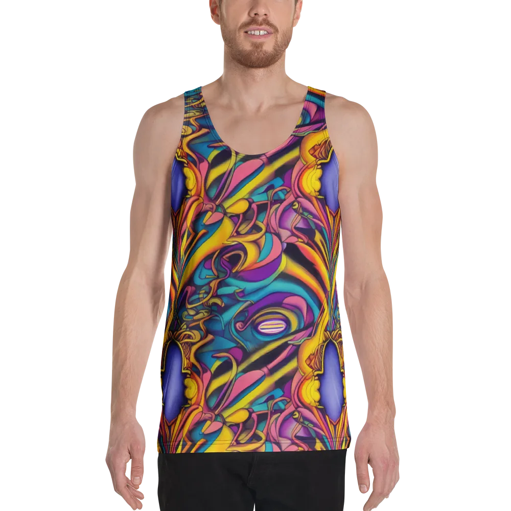 Pre-Raphaelite Wave on Men's Tank Top — Front