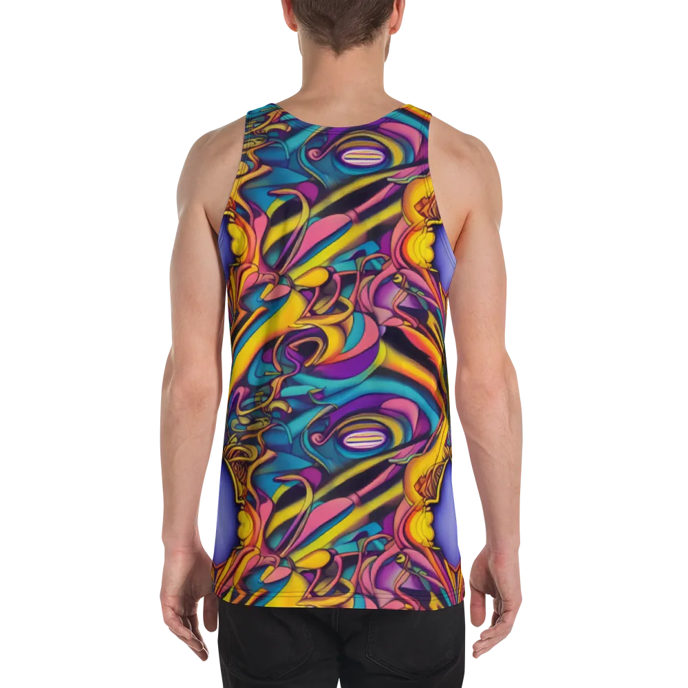 Pre-Raphaelite Wave on Men's Tank Top — Back