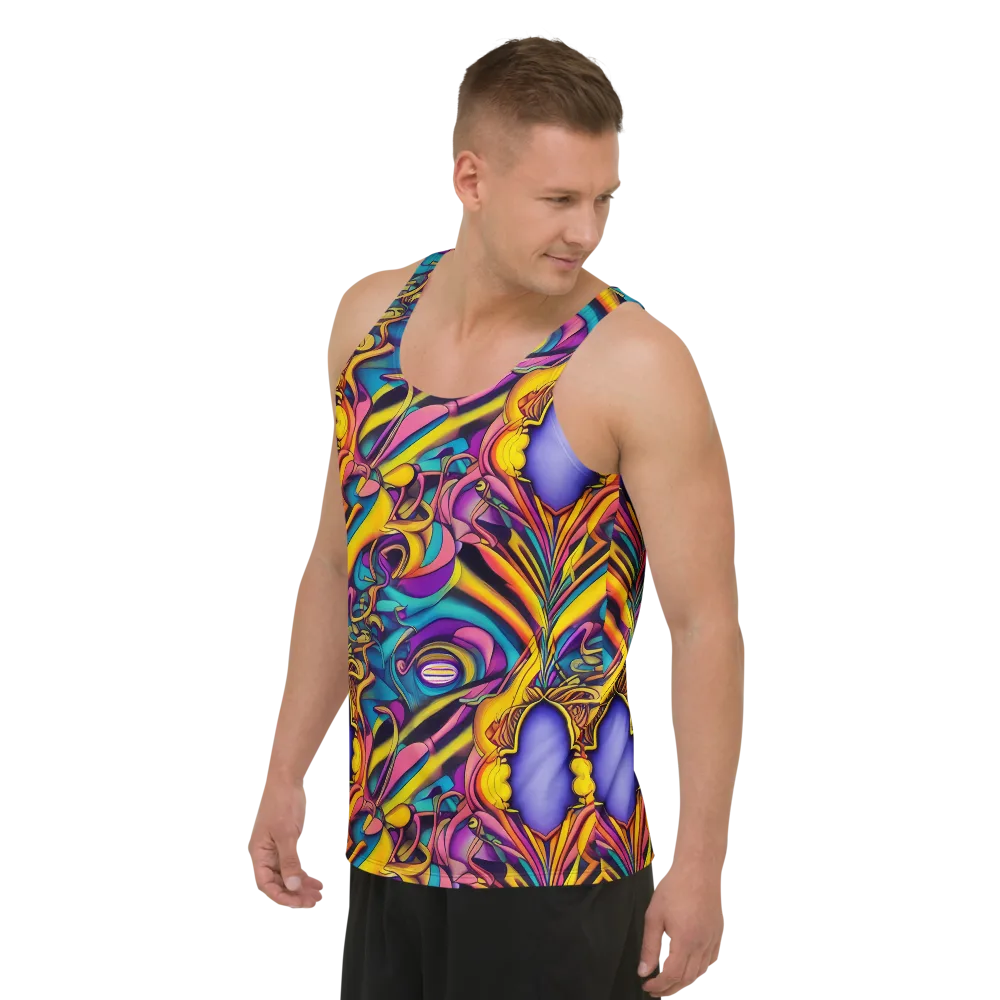 Pre-Raphaelite Wave on Men's Tank Top — Left Front