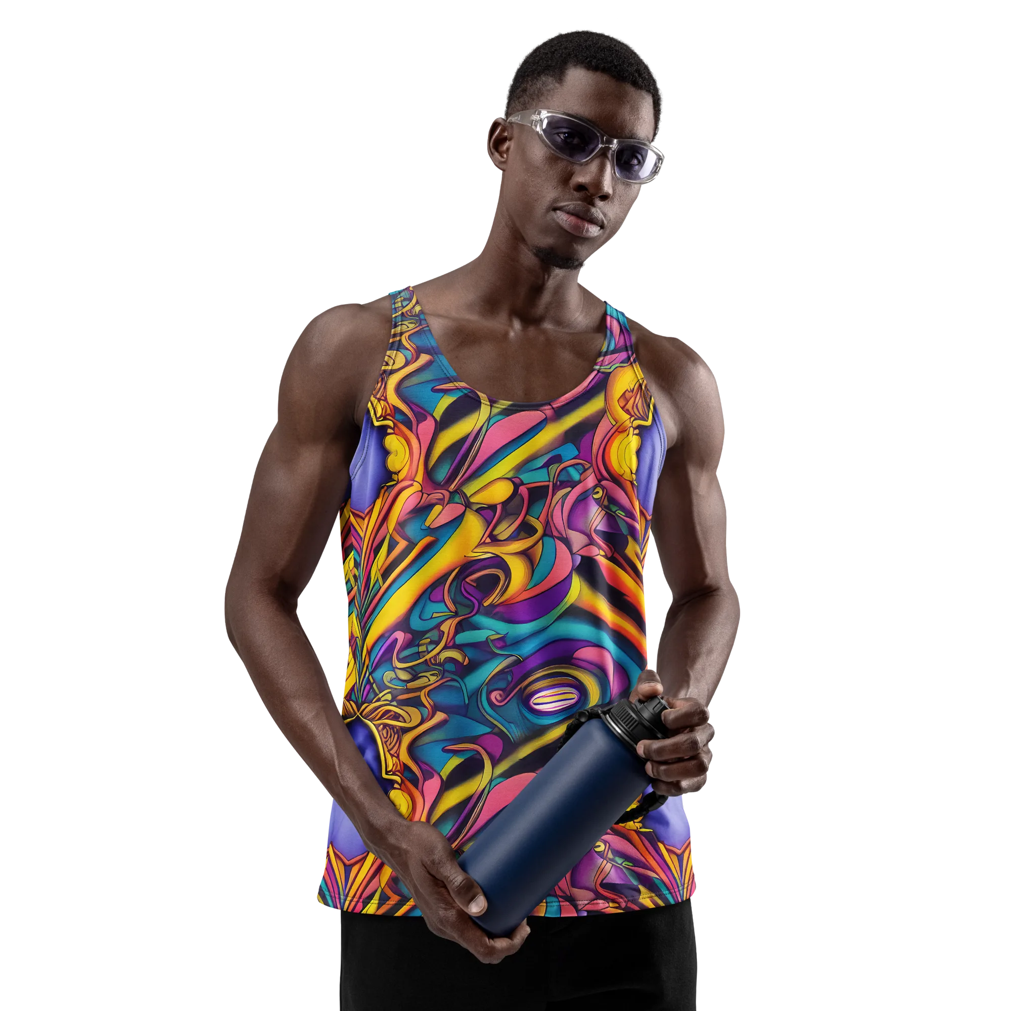Pre-Raphaelite Wave on Men's Tank Top — Front