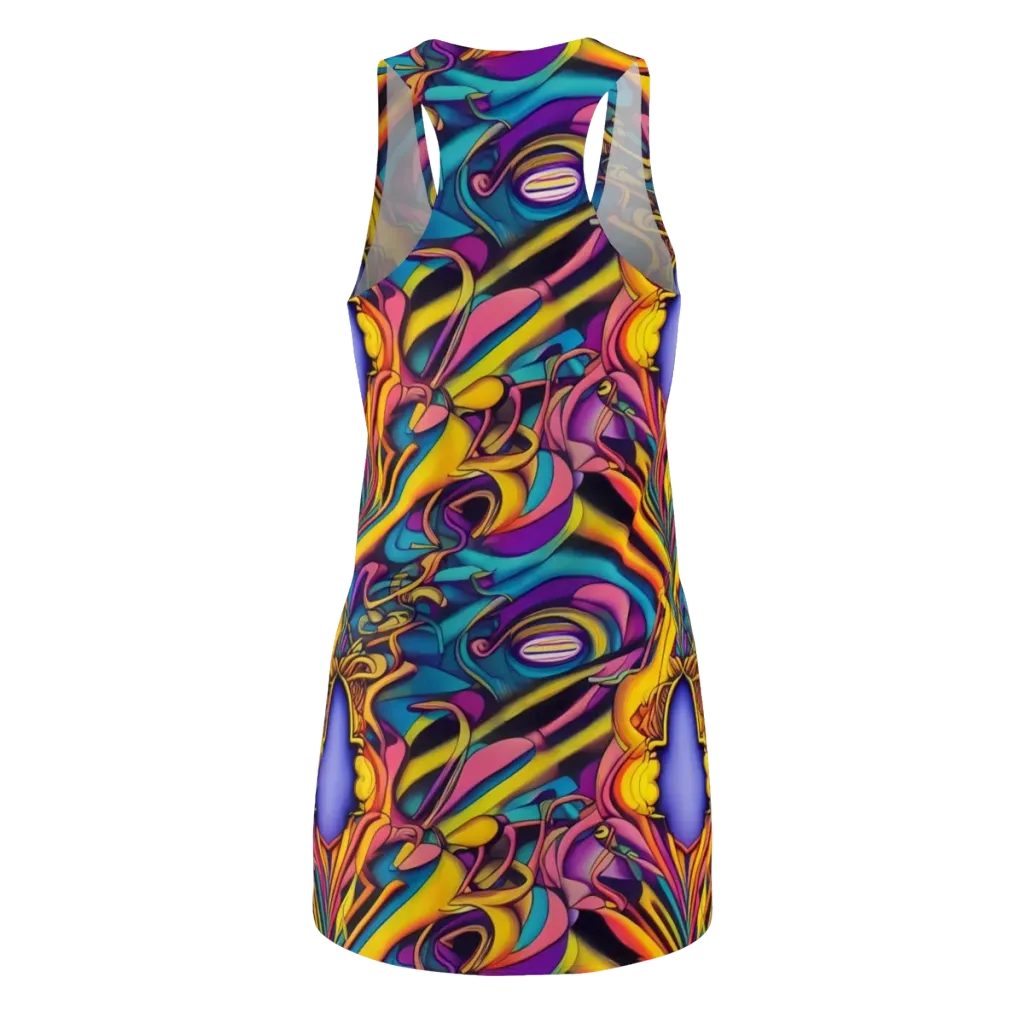 Pre-Raphaelite Wave on Racerback Dress — Back